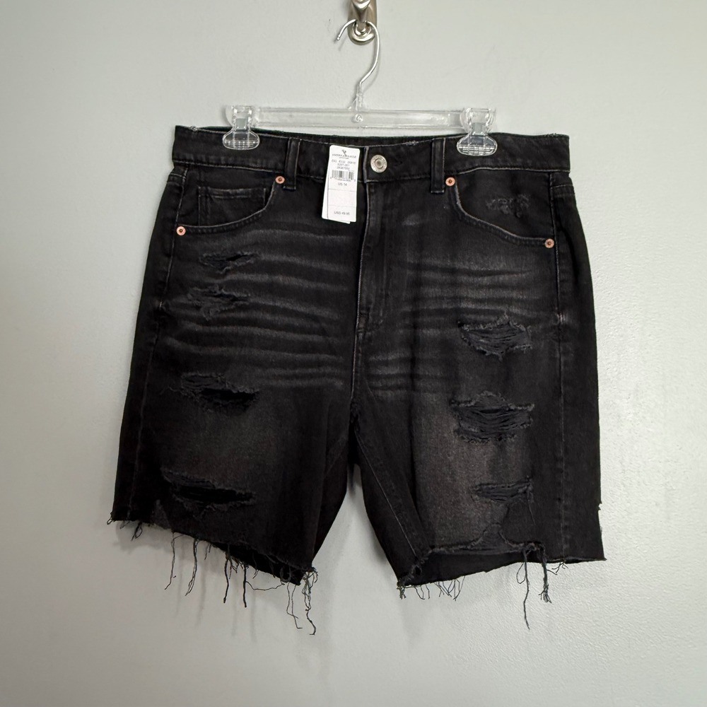 American Eagle Outfitters Distressed Black Jean Shorts